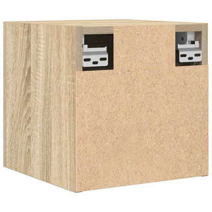 804492 vidaXL 4 Piece Wall-mounted TV Cabinet Set Sonoma Oak 30,5x30x30 cm