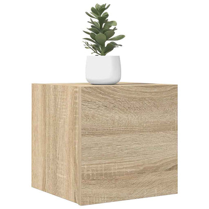 804492 vidaXL 4 Piece Wall-mounted TV Cabinet Set Sonoma Oak 30,5x30x30 cm