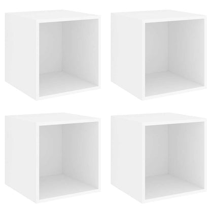 805446 vidaXL Wall Cabinets 4 pcs White 37x37x37 cm Engineered Wood