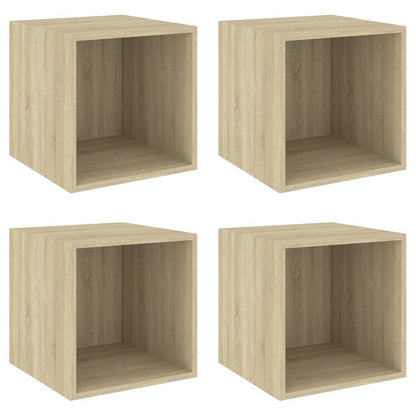 805455 vidaXL Wall Cabinets 4 pcs Sonoma Oak 37x37x37 cm Engineered Wood