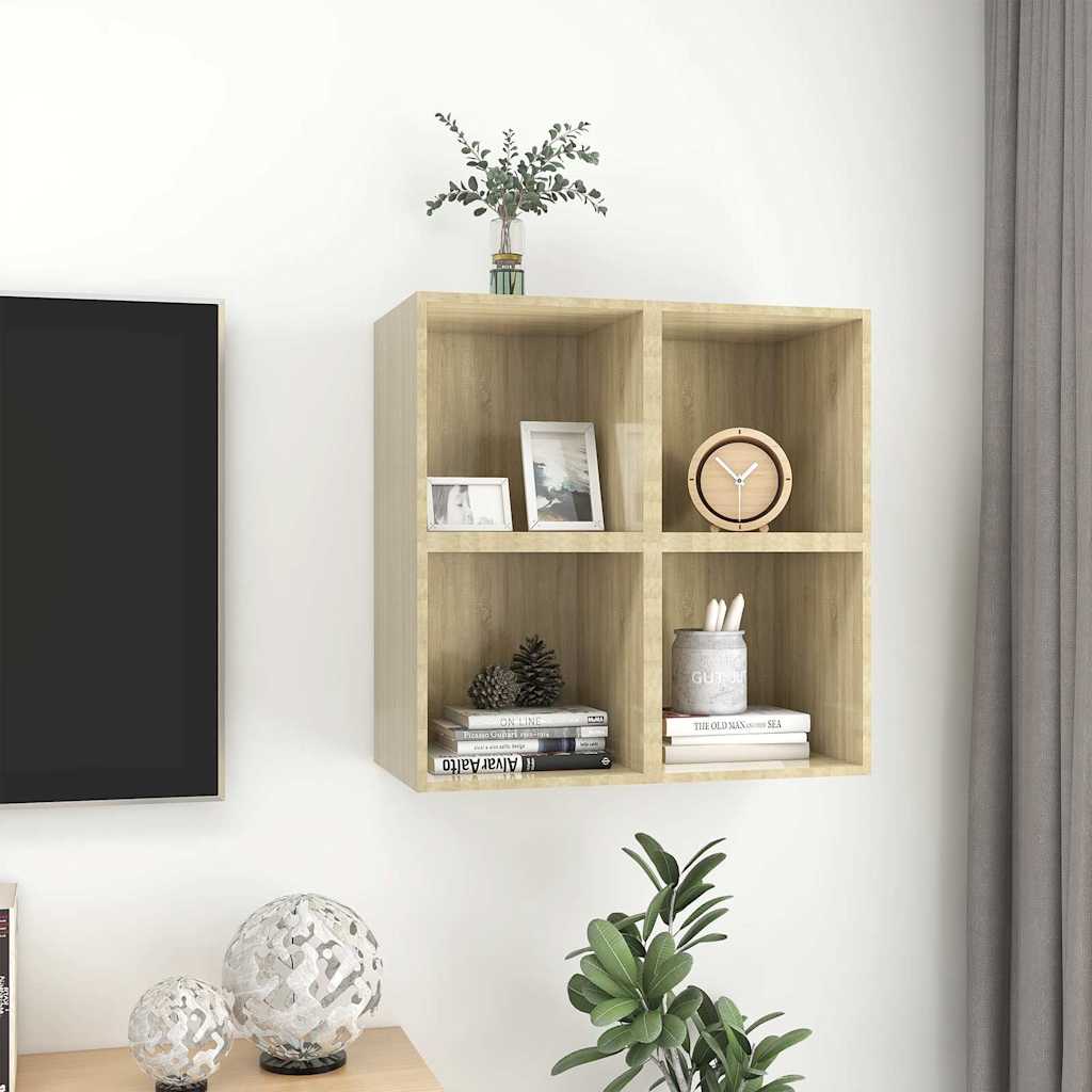 805455 vidaXL Wall Cabinets 4 pcs Sonoma Oak 37x37x37 cm Engineered Wood