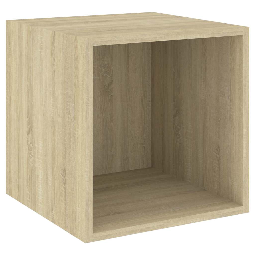 805455 vidaXL Wall Cabinets 4 pcs Sonoma Oak 37x37x37 cm Engineered Wood