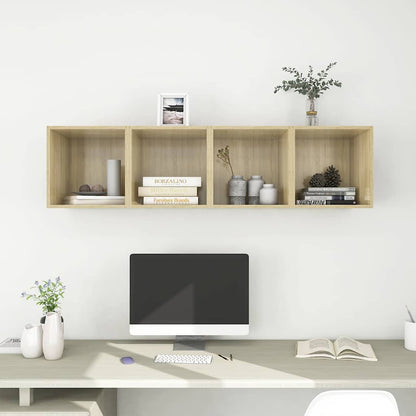 805455 vidaXL Wall Cabinets 4 pcs Sonoma Oak 37x37x37 cm Engineered Wood