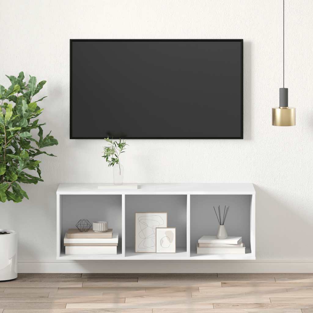 805480 vidaXL Wall-mounted TV Cabinet White 37x37x107 cm Engineered Wood