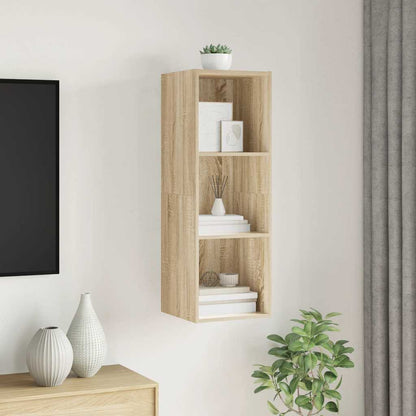 805483 vidaXL Wall-mounted TV Cabinet Sonoma Oak 37x37x107 cm Engineered Wood