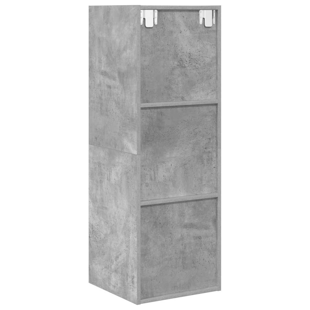 Wall-mounted TV Cabinet Concrete Grey 37x37x107 cm Engineered Wood
