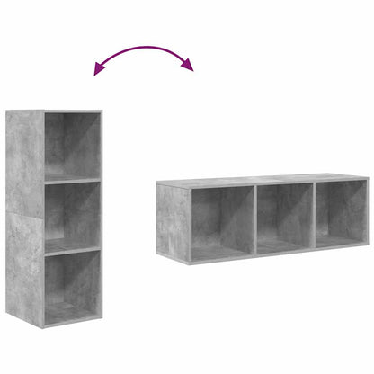 Wall-mounted TV Cabinet Concrete Grey 37x37x107 cm Engineered Wood