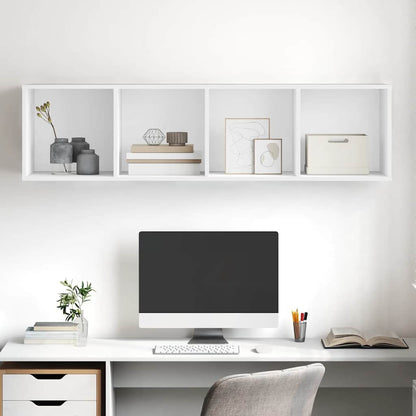805489 vidaXL Wall-mounted TV Cabinet White 37x37x142,5 cm Engineered Wood