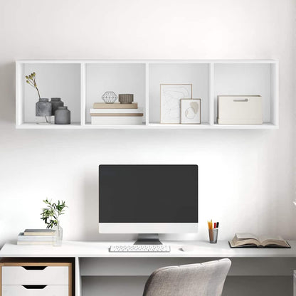 805489 vidaXL Wall-mounted TV Cabinet White 37x37x142,5 cm Engineered Wood