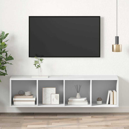 805489 vidaXL Wall-mounted TV Cabinet White 37x37x142,5 cm Engineered Wood