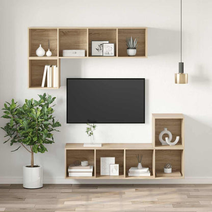 Wall-mounted TV Cabinet Sonoma Oak 37x37x142.5 cm Engineered Wood