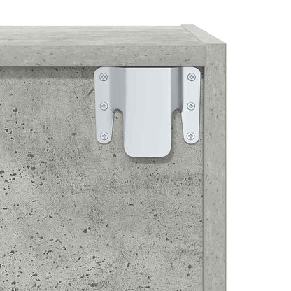 805493 vidaXL Wall-mounted TV Cabinet Concrete Grey 37x37x142,5 cm Engineered Wood