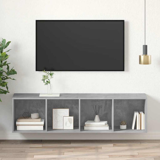 Wall-mounted TV Cabinet Concrete Grey 37x37x142.5 cm