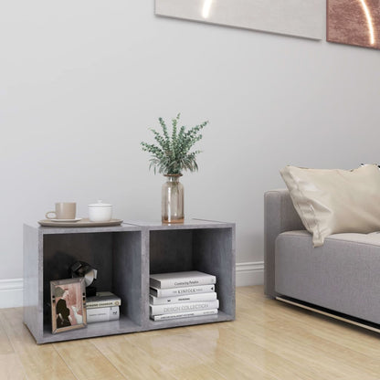 TV Cabinets 2 pcs Concrete Grey 37x35x37 cm Engineered Wood