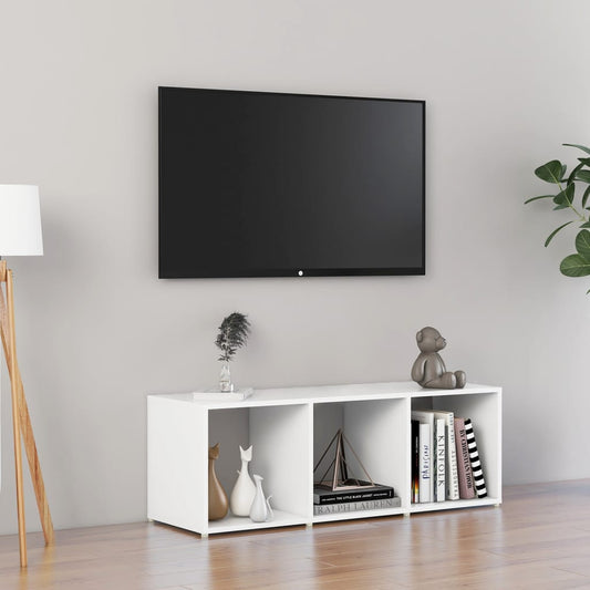 805534 vidaXL TV Cabinet White 107x35x37 cm Engineered Wood