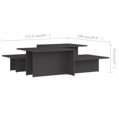 Coffee Table | Set of 2 | Grey | Engineered wood | Medium | Coffee Table