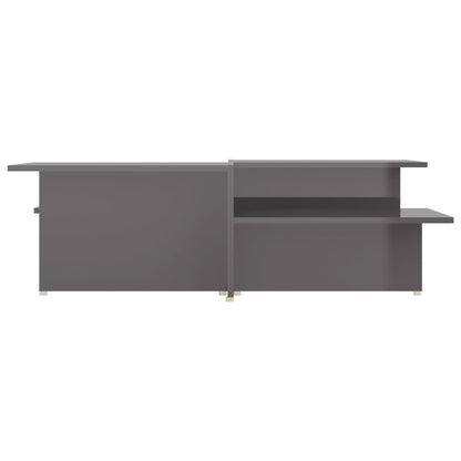 Coffee Table | Set of 2 | High gloss grey | Chipboard | 111.5x50x33 cm