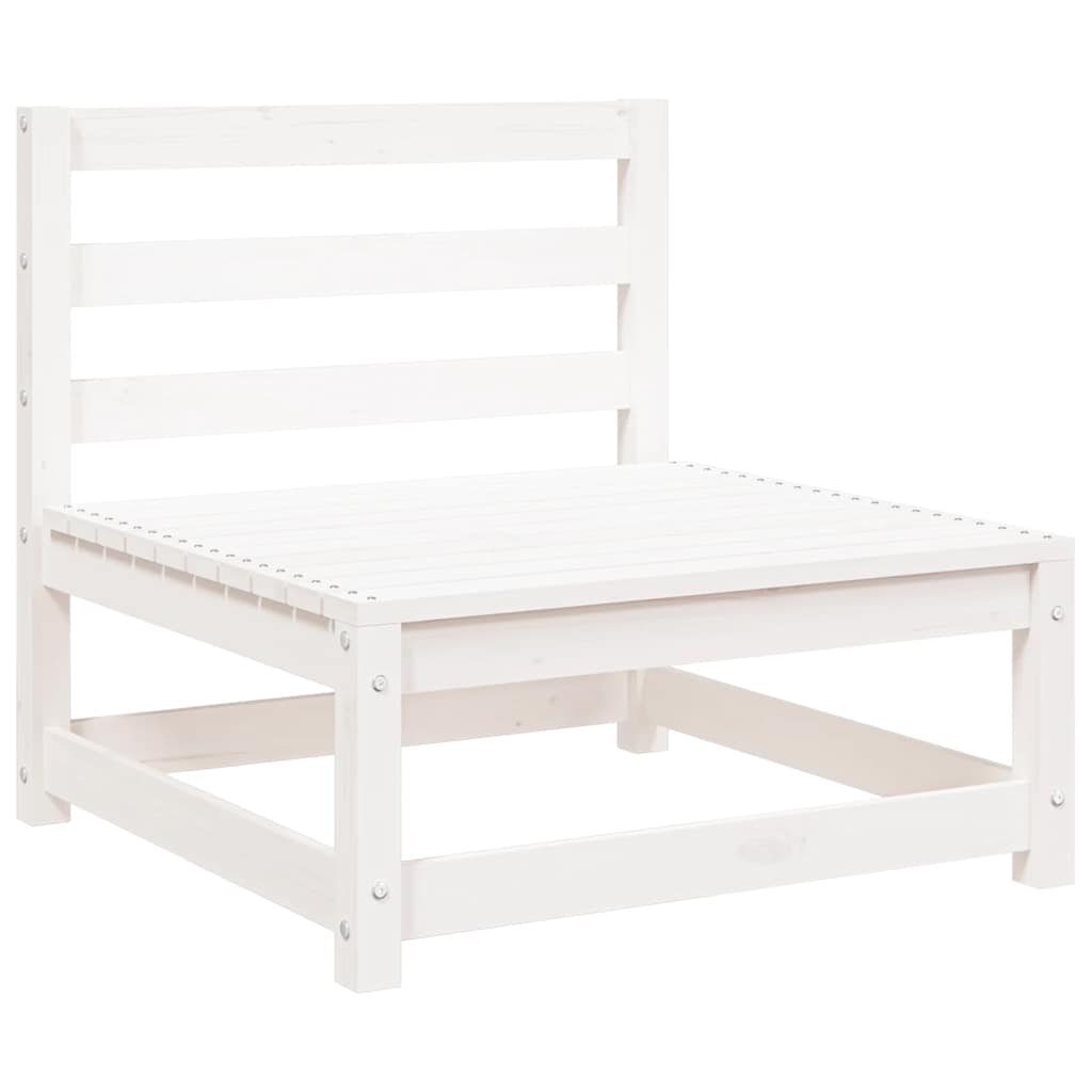 Garden Lounge Set | White | Solid pinewood | Medium |  Modular