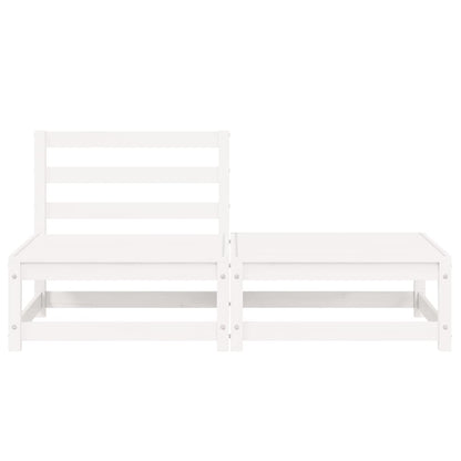 Garden Lounge Set | White | Solid pinewood | Medium |  Modular