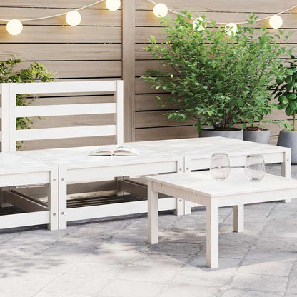 Garden Lounge Set | White | Solid pinewood | Medium |  Modular