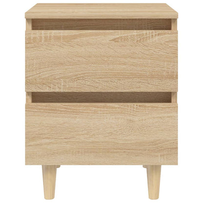 Bed Cabinet | Set of 2 | Sonoma Oak | Engineered wood, Solid pinewood