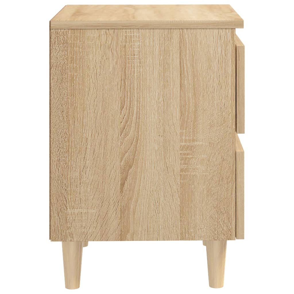 Bed Cabinet | Set of 2 | Sonoma Oak | Engineered wood, Solid pinewood
