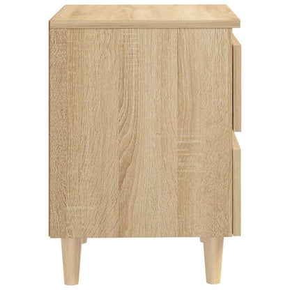 Bed Cabinet | Set of 2 | Sonoma Oak | Engineered wood, Solid pinewood