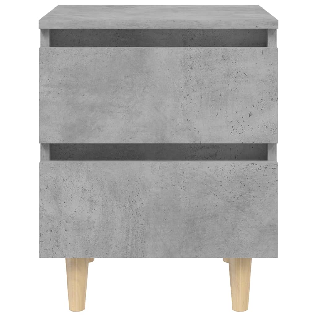 Bed Cabinet | Concrete Grey | Engineered Wood, Solid Pinewood | Small
