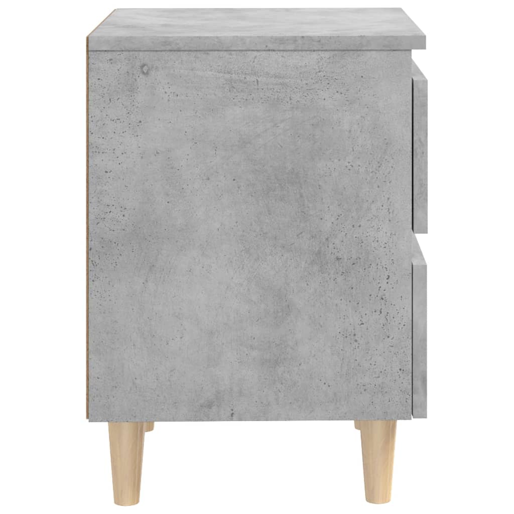 Bed Cabinet | Concrete Grey | Engineered Wood, Solid Pinewood | Small