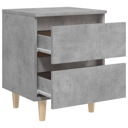 Bed Cabinet | Concrete Grey | Engineered Wood, Solid Pinewood | Small