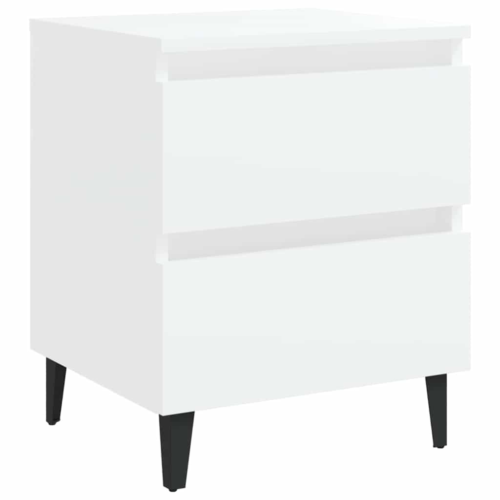 805870 vidaXL Bed Cabinets 2 pcs White 40x35x50 cm Engineered Wood