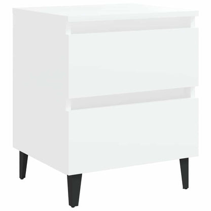 805870 vidaXL Bed Cabinets 2 pcs White 40x35x50 cm Engineered Wood
