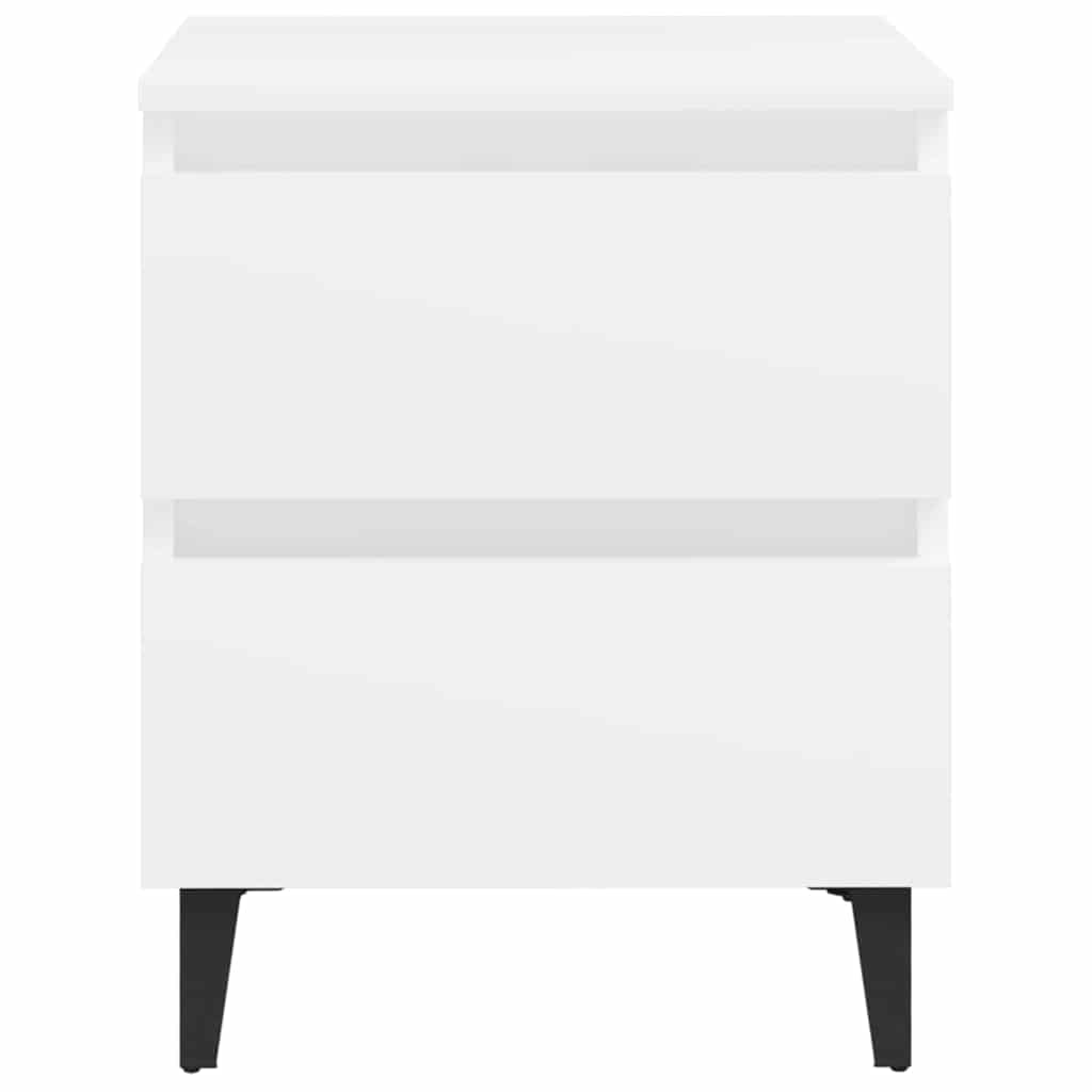 805870 vidaXL Bed Cabinets 2 pcs White 40x35x50 cm Engineered Wood
