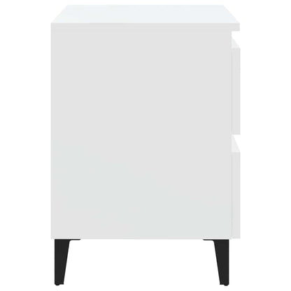 805870 vidaXL Bed Cabinets 2 pcs White 40x35x50 cm Engineered Wood
