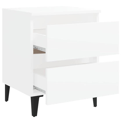 805870 vidaXL Bed Cabinets 2 pcs White 40x35x50 cm Engineered Wood