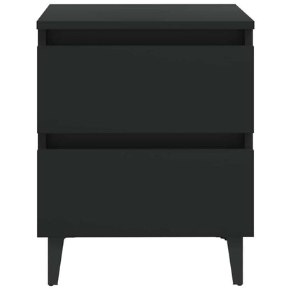 805871 vidaXL Bed Cabinet Black 40x35x50 cm Engineered Wood