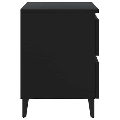 805871 vidaXL Bed Cabinet Black 40x35x50 cm Engineered Wood