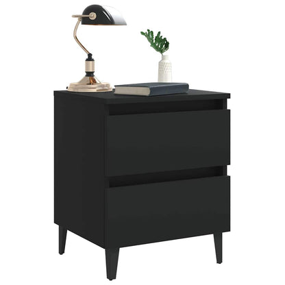 805871 vidaXL Bed Cabinet Black 40x35x50 cm Engineered Wood