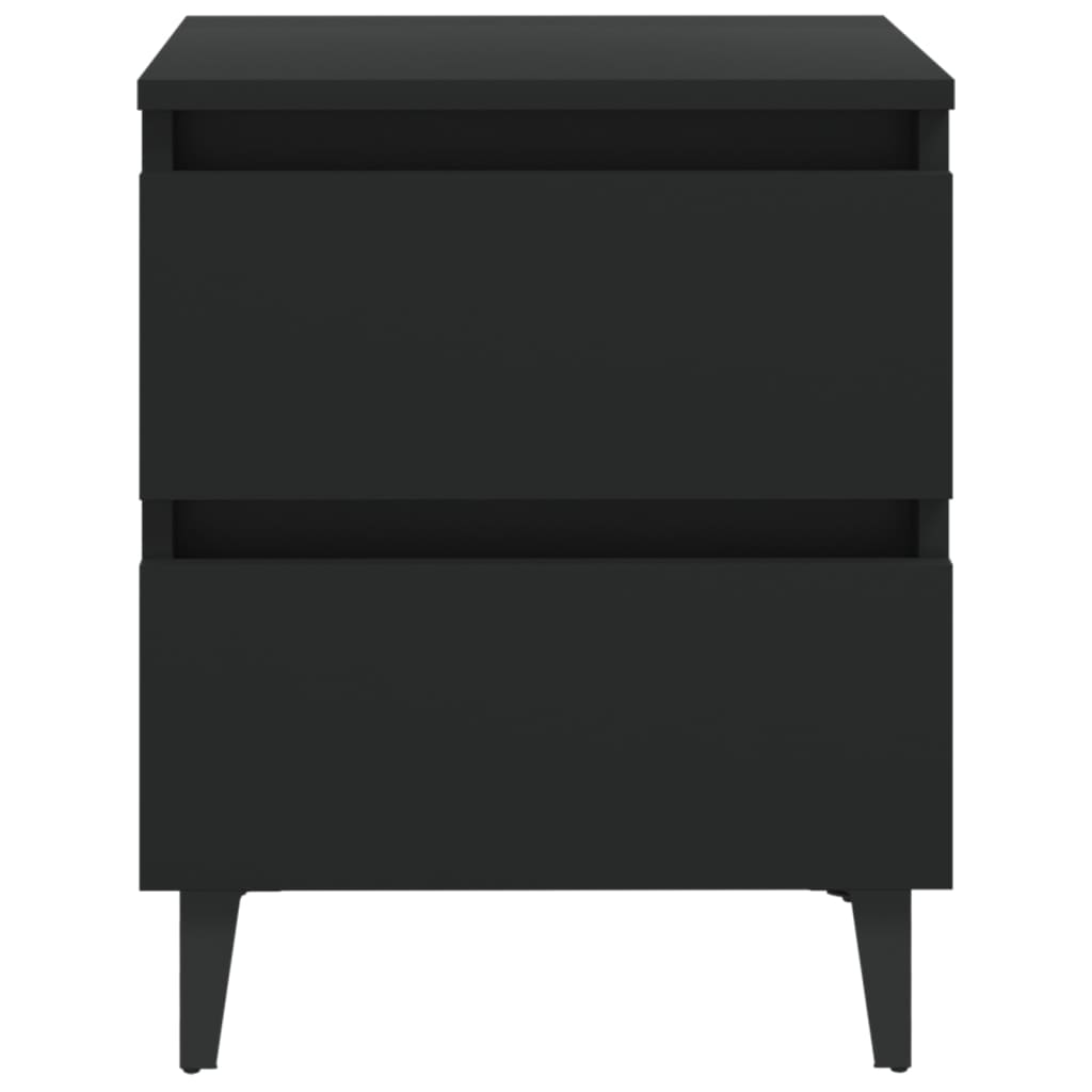 Bed Cabinet | Set of 2 | Black | Engineered wood | Bed Cabinet