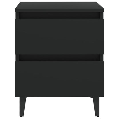 Bed Cabinet | Set of 2 | Black | Engineered wood | Bed Cabinet