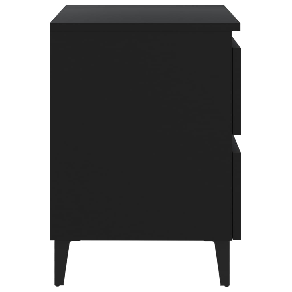 Bed Cabinet | Set of 2 | Black | Engineered wood | Bed Cabinet