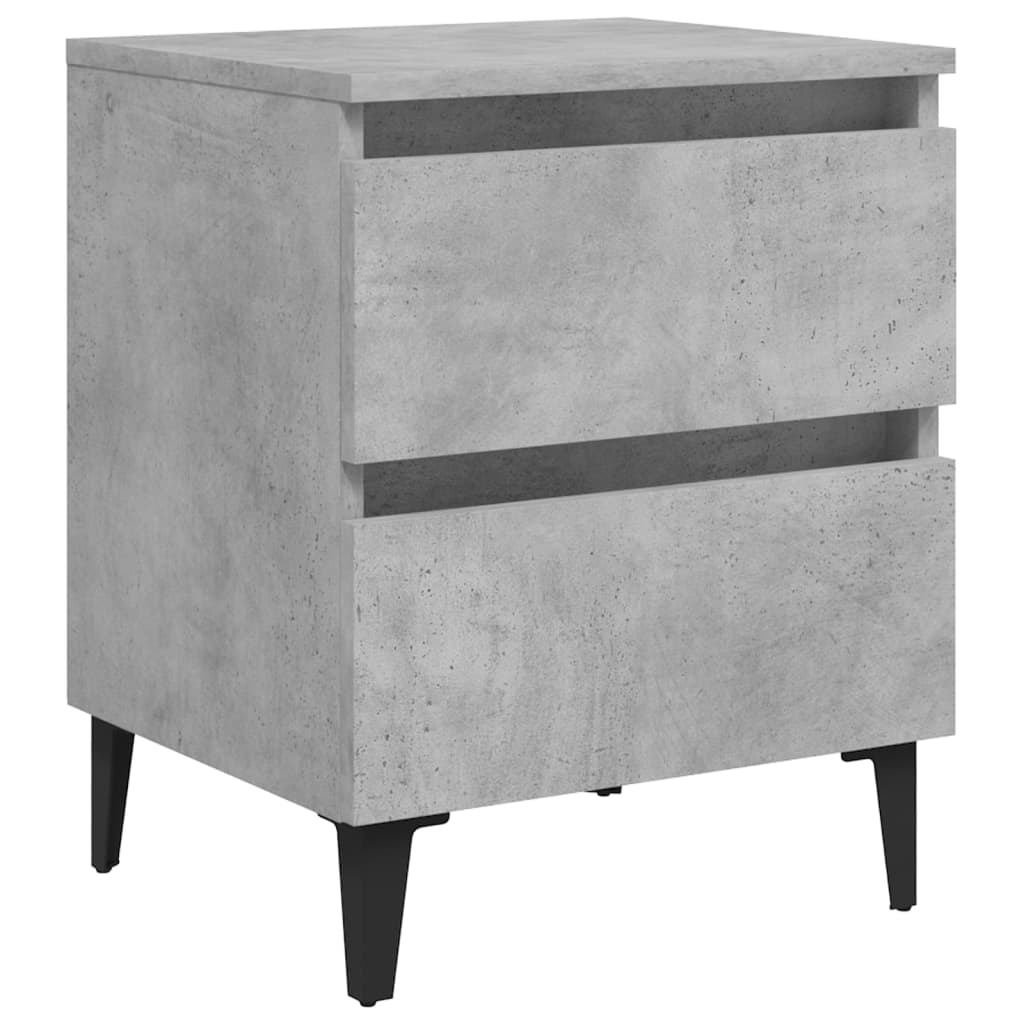 Bed Cabinet | Concrete grey | Engineered wood | 40x35x50 cm | Bed Cabinet