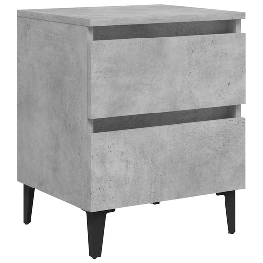 Bed Cabinet | Concrete grey | Engineered wood | 40x35x50 cm | Bed Cabinet
