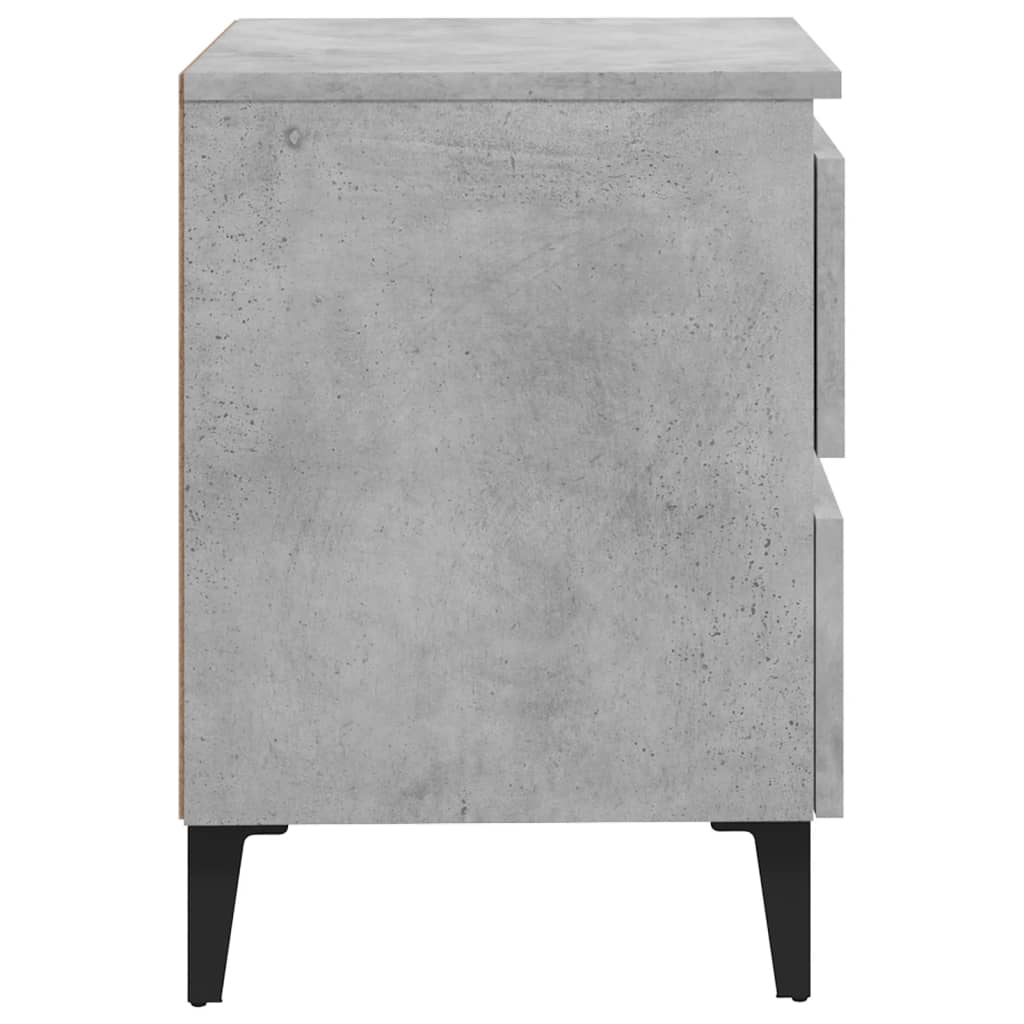 Bed Cabinet | Concrete grey | Engineered wood | 40x35x50 cm | Bed Cabinet