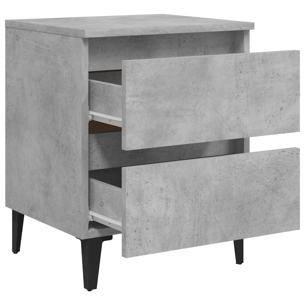 Bed Cabinet | Concrete grey | Engineered wood | 40x35x50 cm | Bed Cabinet