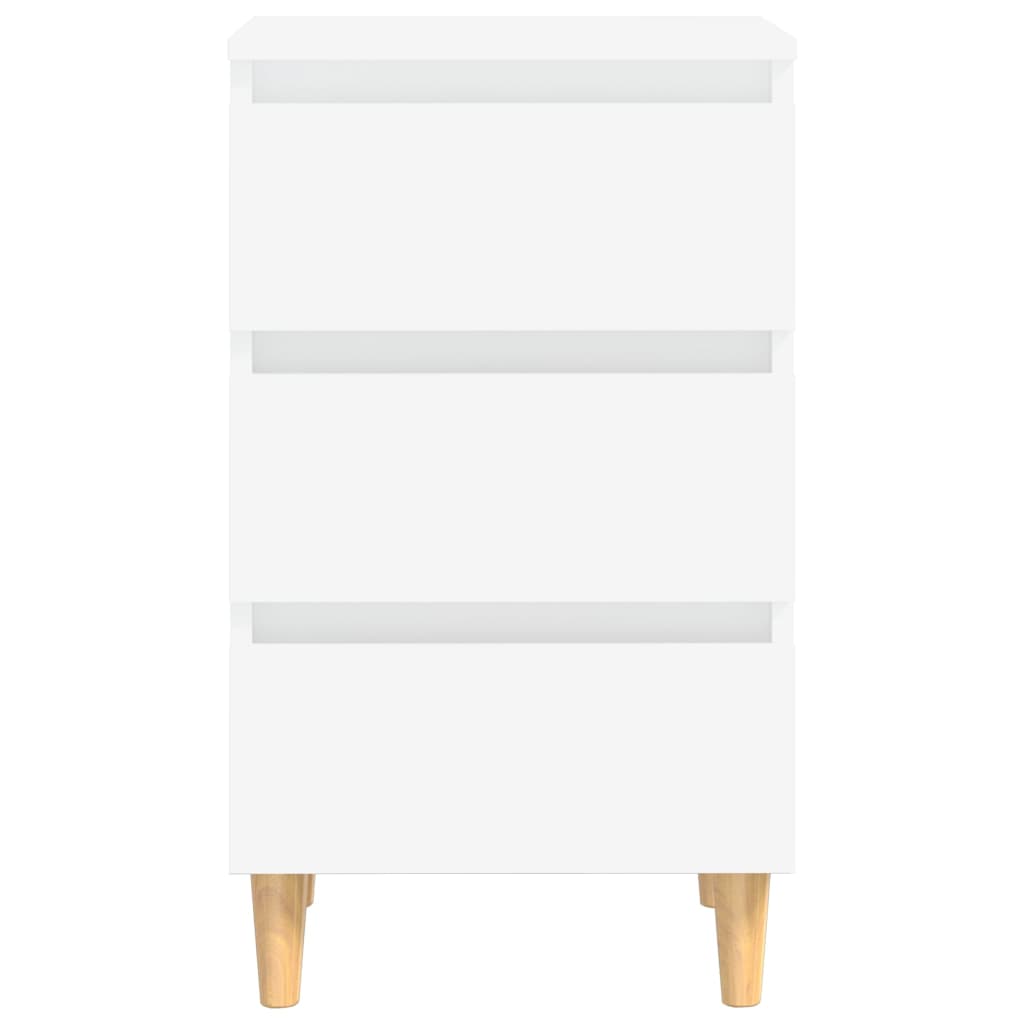 Bed Cabinet | White | Engineered wood, Solid eucalyptus wood