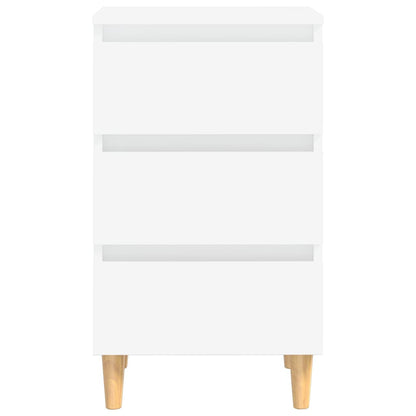 Bed Cabinet | White | Engineered wood, Solid eucalyptus wood