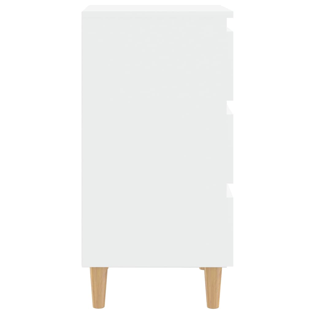 Bed Cabinet | White | Engineered wood, Solid eucalyptus wood