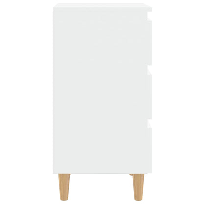 Bed Cabinet | White | Engineered wood, Solid eucalyptus wood