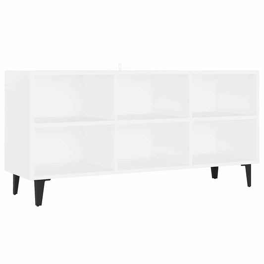 805950 vidaXL TV Cabinet with Metal Legs White 103,5x30x50 cm